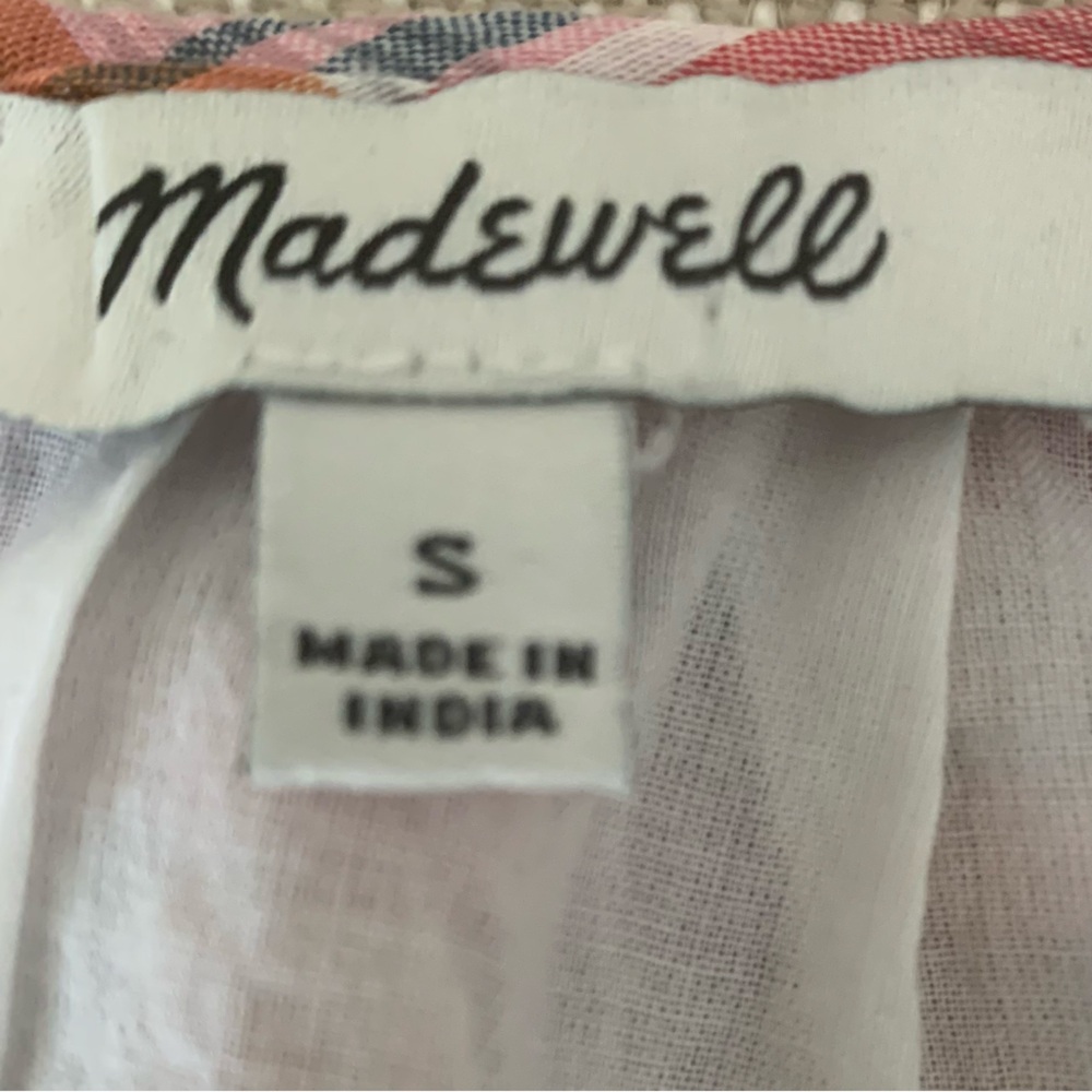 Madewell Red Plaid Mini Dress - Picture 6 of 7